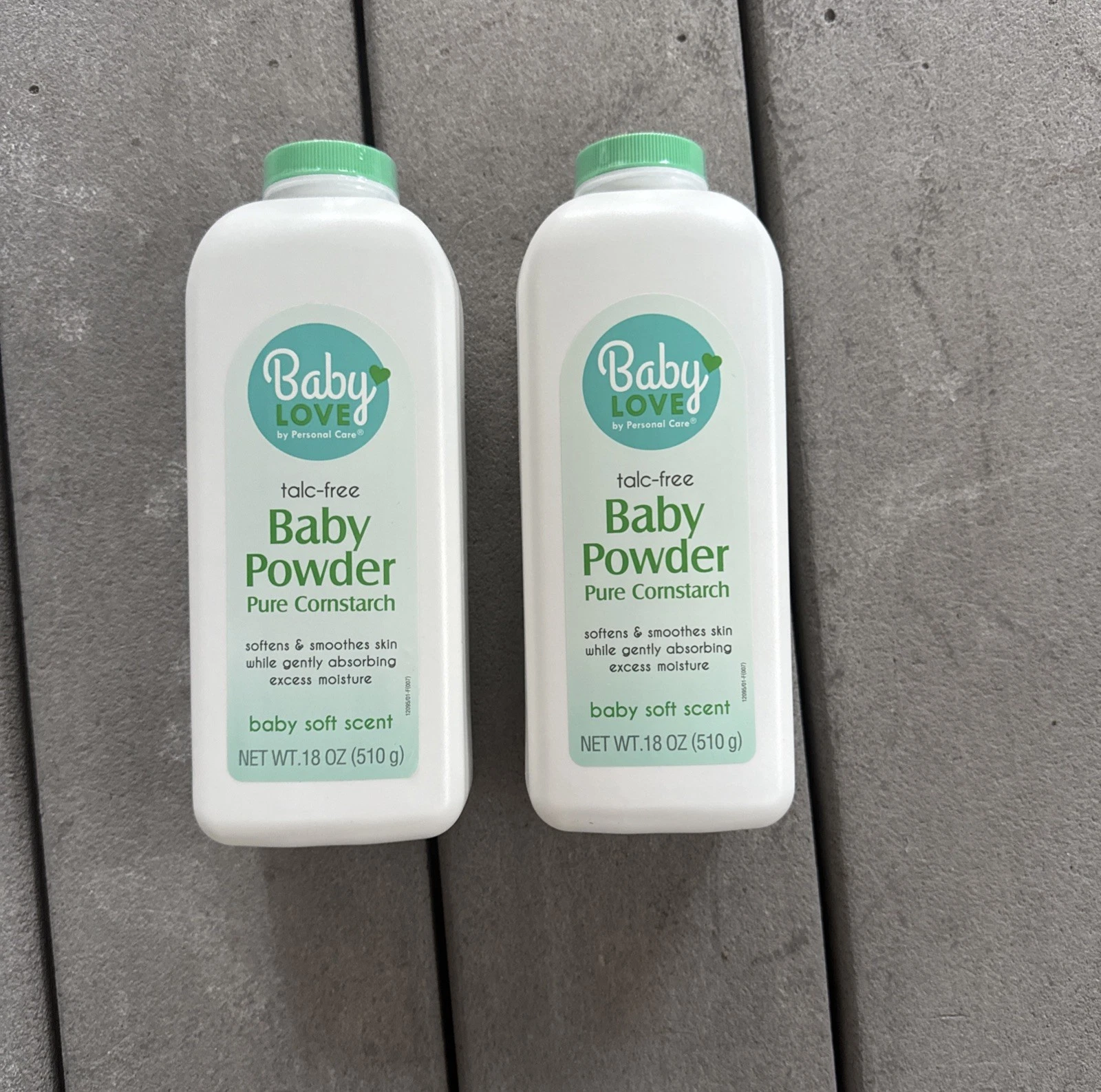 2 bottle of Personal Care (talc-free) Pure Cornstarch Baby Powder 18oz(501g)