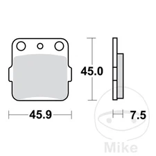 13618 Standard Brake Pads OFFROAD ALTN: 7373038 Compatible with Yamaha YFZ 350 B