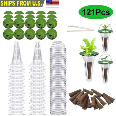 #ad #ad 121x Hydroponic Garden Seed Pods Grow Anything Kit with Accessories Sponge Dome $15.03