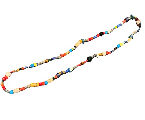 Antique 32” Native American Indian Trade Beaded Necklace Large Colorful Tribal - Picture 8 of 10