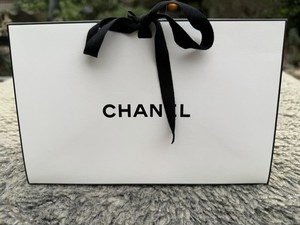 Chanel Origami Signature Gift Box With Ribbon White Black 8.75" x 5.5" x 3"
