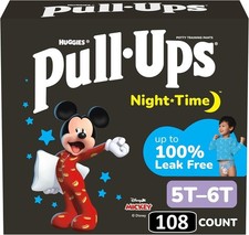 Pull-Ups Boys' Night-Time Potty Training Pants Size 5T-6T 108 COUNT