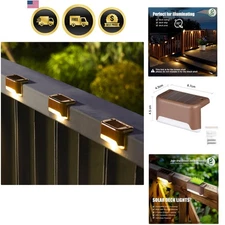 Solar Deck Lights Outdoor 16 Pack Waterproof Led Step Path Fence Garden