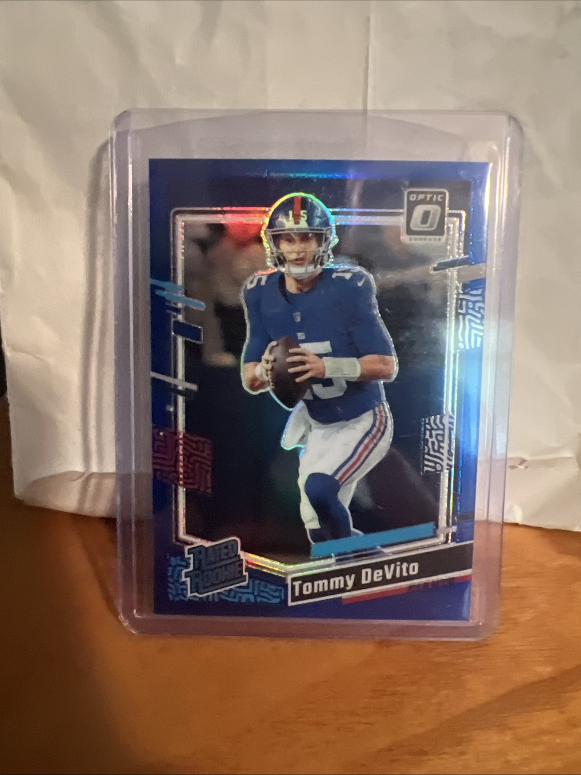 2023 Panini Donruss Optic - Rated Rookie Tommy DeVito #280 Blue Prizm /199 (RC)