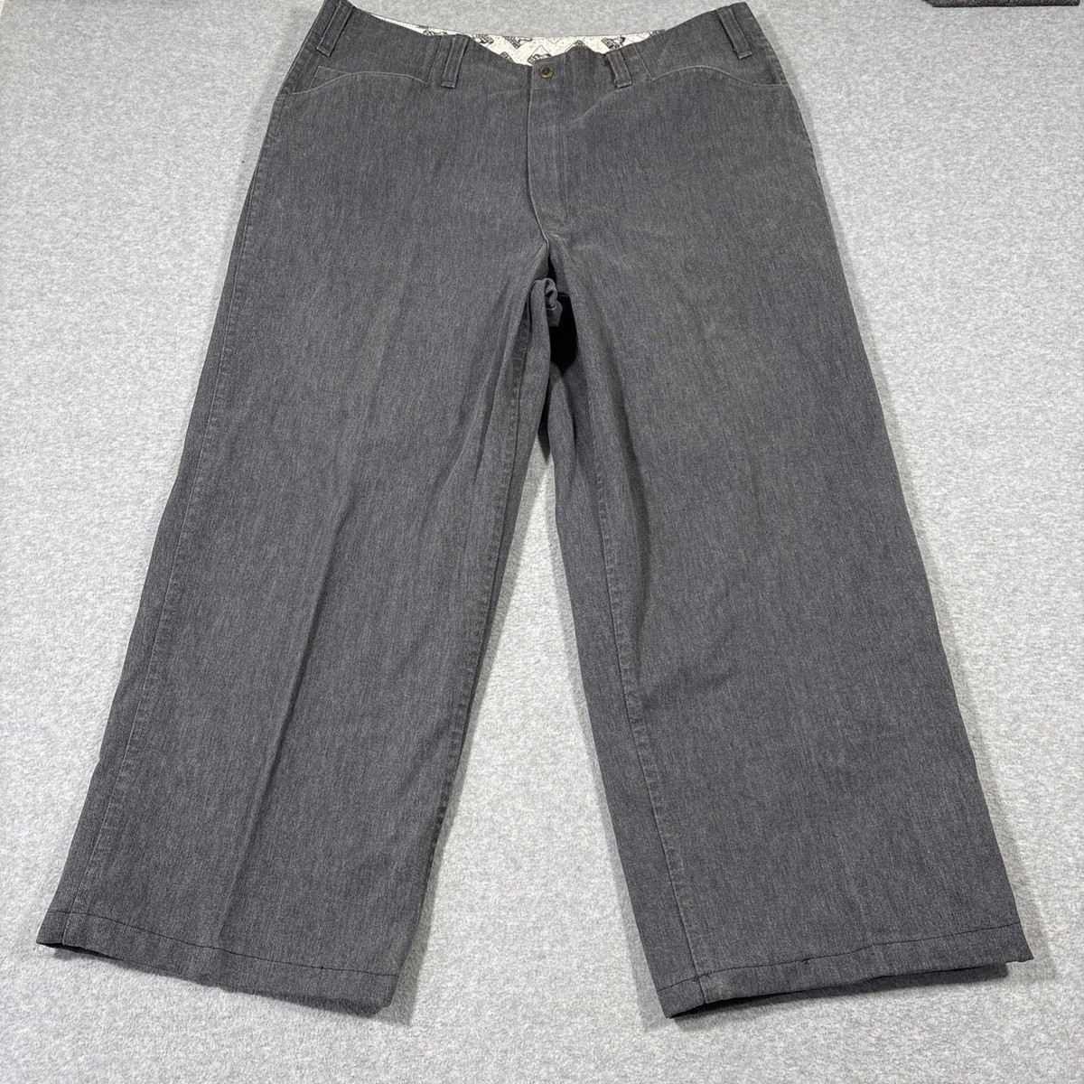 Ben Davis Gorilla Cut Pants Mens Sz 40 Gray Baggy Wide Leg VTG 
