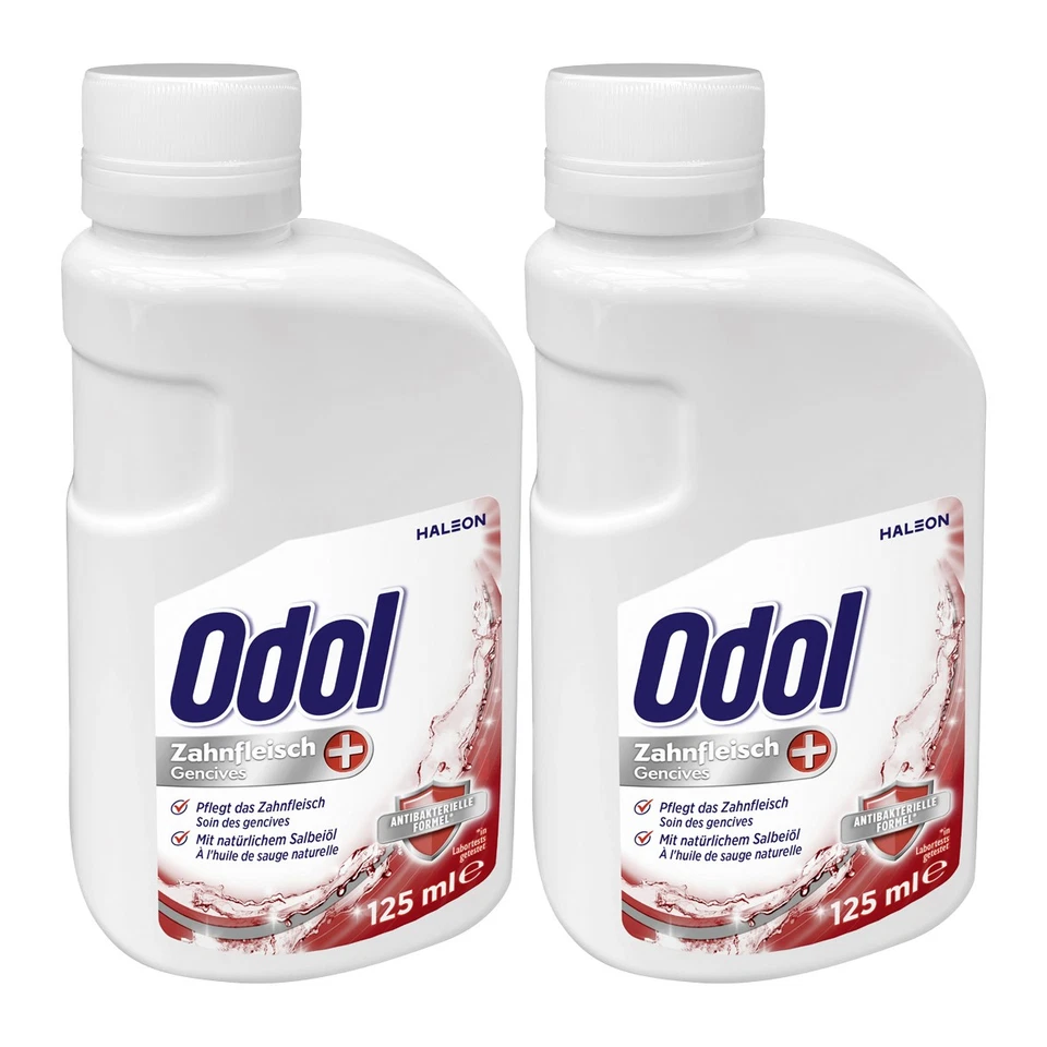 ZAHNPFLEGE-MUNDHYGIENE Odol med 3 Zahnfleisch und Mundwasser ohne Alkohol 125ml 2er Pack