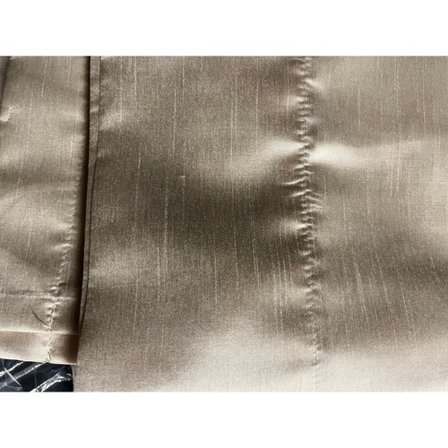 Chris Madden Lined Faux Silk Drapes 4 Panels 54"x63" Champagne Color - Picture 2 of 5