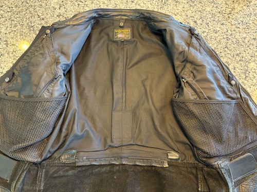 Vanson MK2 Sportrider Motorcycle Jacket Perforated Men's Size 44 USA Handmade - Picture 3 of 9