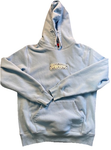 Supreme L BlueTonal Box Logo Pullover Hoodie Made in Canada RARE