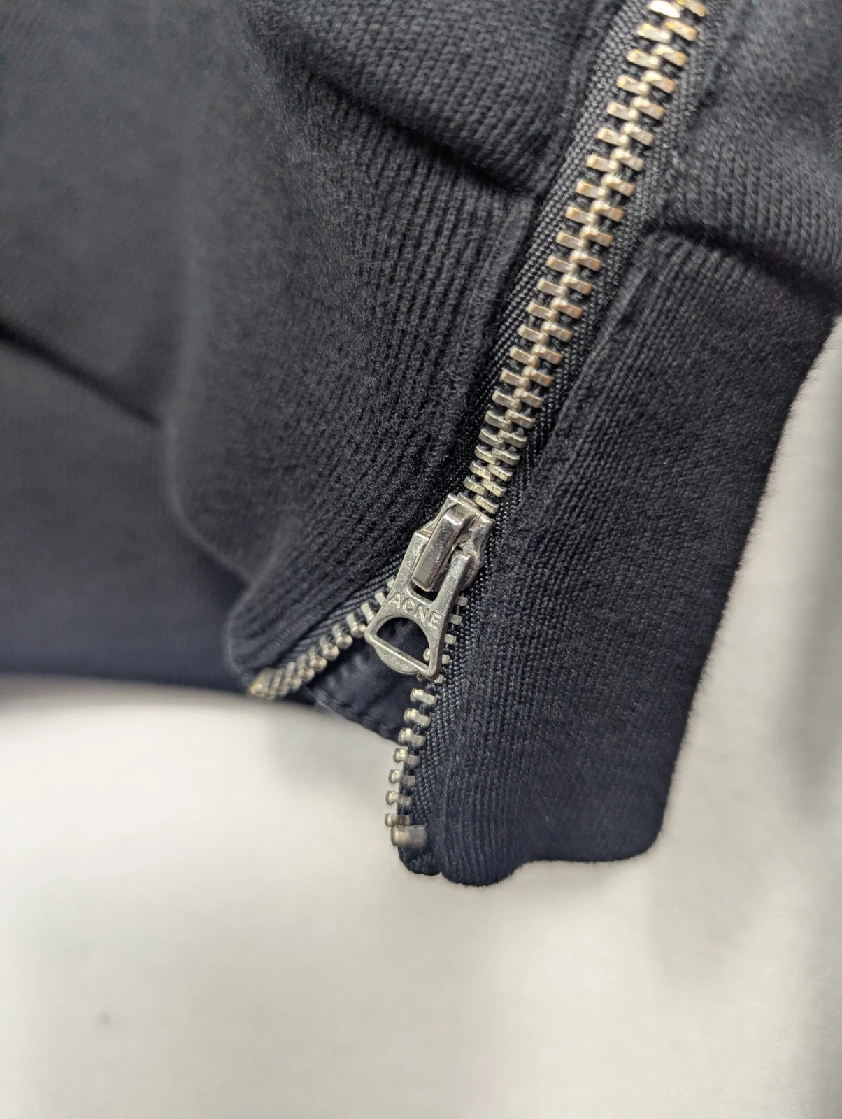 Acne Studios Justin Felpa con Cappuccio ? Kanye West Giacca Zip Laterale RARA Uomo S M Nero