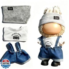 17cm Doll Clothes Set NO Doll - Cute Knit Sweater and Handcrafted Crochet Sk