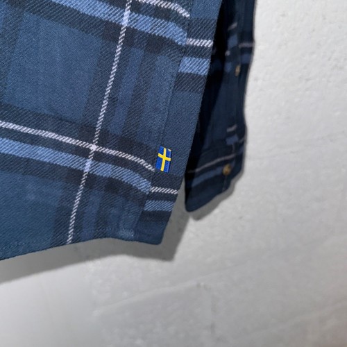 Fjällräven Women's Ovik Heavy Cotton Flan Indigo Blue-Dark Navy XL - Picture 3 of 12