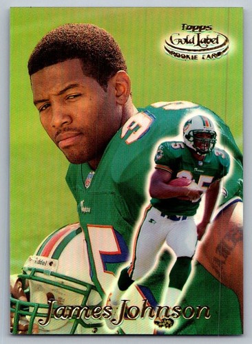 1999 Topps Gold Label James Johnson Rookie Miami Dolphins #15 - Picture 1 of 2