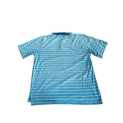 Fairway & Greene FarmLinks Golf Polo Shirt Men’s Size Large Blue White Striped - Picture 3 of 8