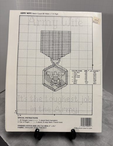Army Cross Stitch Pattern Chart Leaflet - Willmaur Crafts - Book 54 - Picture 2 of 2