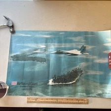 VTG Air National Guard Poster ANG93-162 / Fighter Jet over Tropical Islands