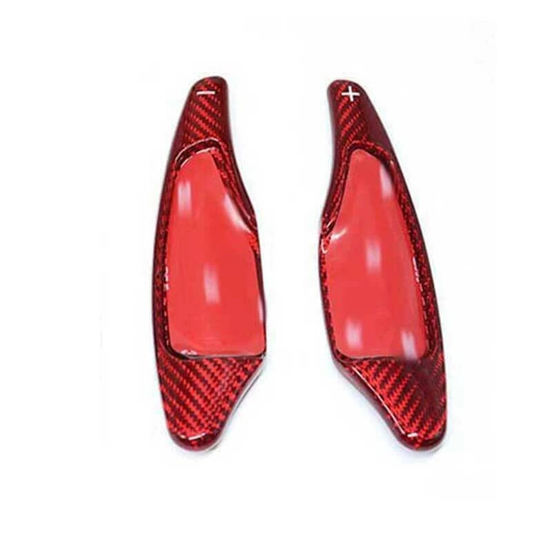 Volante vermelho seco câmbio de pá fibra de carbono 2016-21 para Chevrolet Camaro - Imagem 4 de 4