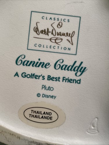 WALT DISNEY CLASSICS Canine Caddy Pluto Golfers Best Friend Statue broken AS IS - Picture 7 of 7