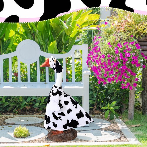 Cutecrop Cow Goose Outfit Clothes for 23" High Cement or Cow, Black, White - Picture 5 of 6