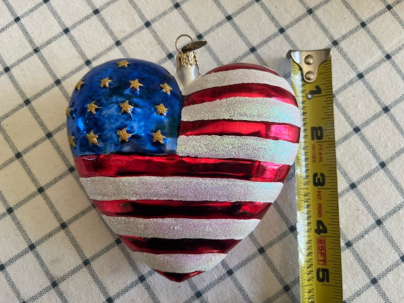 Patriotic Glass Ornaments 4th of July $15/each