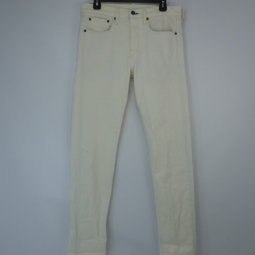 Rag & Bone Fit 2 Slim Jeans Men's 31x33 ECRU Straight Leg Button Fly Casual - Picture 1 of 17