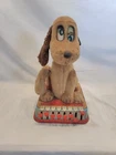 Vint 1950s Marx Tin Lithograph Dog Buttons Puppy with a Brain Works W Conditions