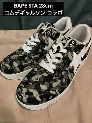 靴 A BATHING APE COMME des GARCONS BAPE STA A Bathing Ape Bape Sta Comme des Garcons Osaka Black Men's