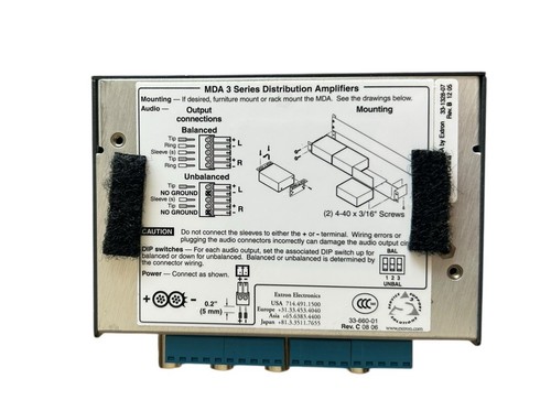 Amplificatore distribuzione componenti EXTRON MDA 3V - Foto 2 di 5