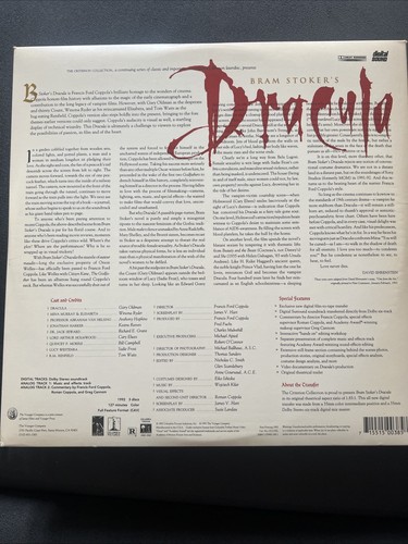 BRAM STOKER'S DRACULA Criterion Collection 3 disques CAV Laserdisc LOT EXTRAS - Photo 4/4