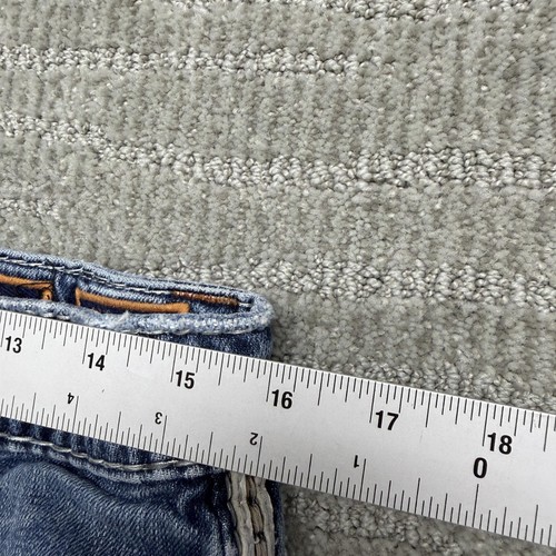 Jeans Rock Revival uomo 31 blu denim Narwell slim dritto impreziosito cuciture - Foto 9 di 15