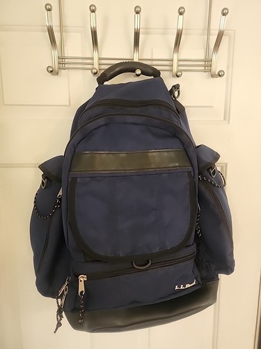 L L BEAN Deluxe Rucksack Backpack Knapsack Blue Hiking Trail Bag Outdoor Sports - Picture 11 of 12