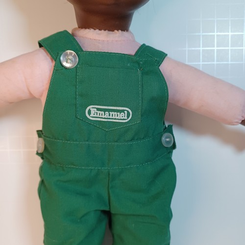 Muñeca de alabanza vintage afroamericana Boy Doll 1983 15" Emanuel RARA - Imagen 3 de 7