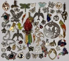 Lot Vintage & Modern Birds Butterfly Insects Charms Pendants Costume Jewelry
