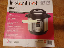 Instant Pot Duo 7-in-1 Electric Pressure Cooker - Stainless Steel/Black, 8Qt NEW