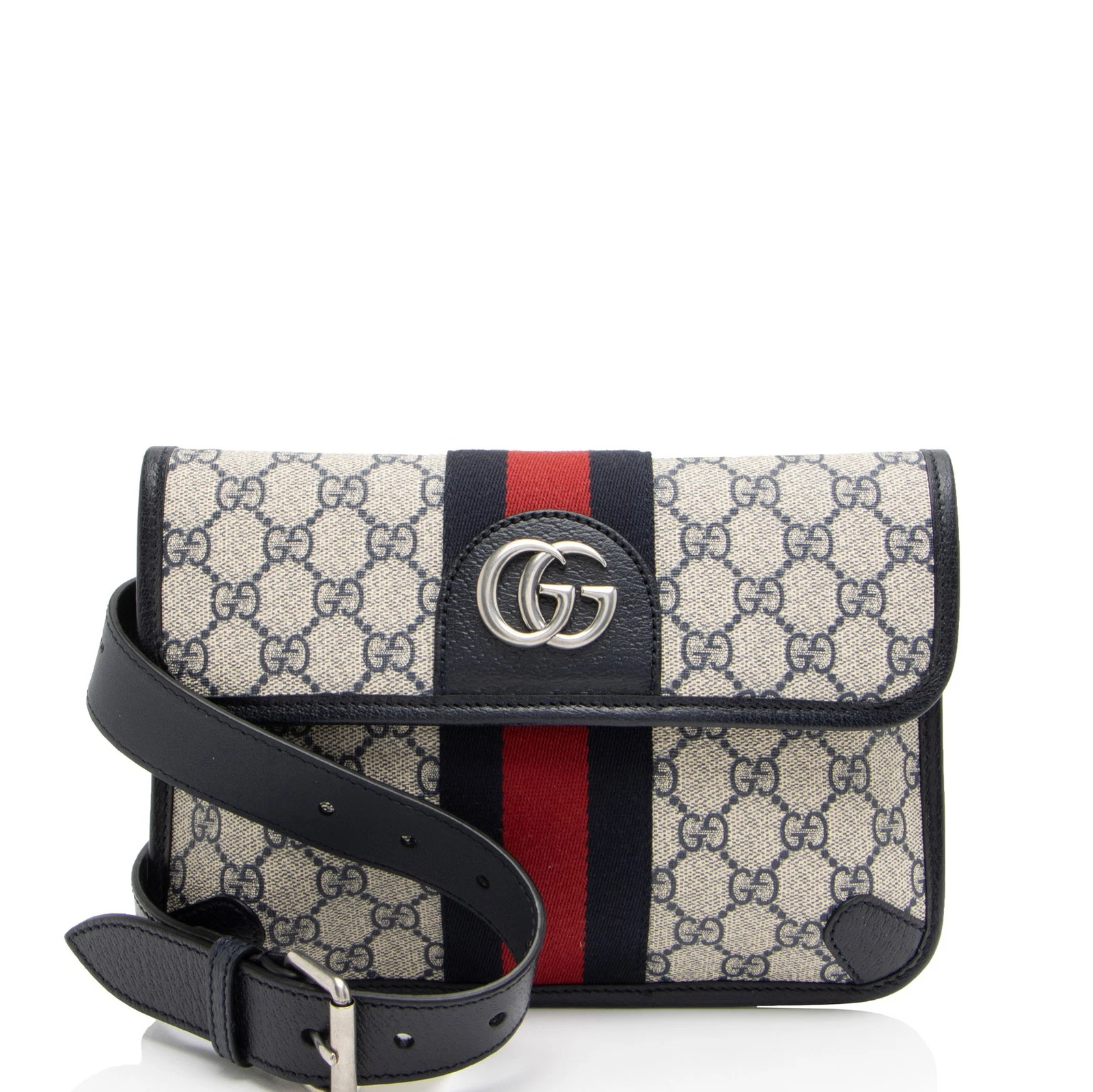 Borsa Gucci GG Supreme Web Ophidia piccola con cintura