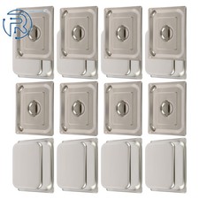 8 × Hotel Pans 1/2 Size 4" Deep With Lids Stainless Steel with Non-Stick Coating