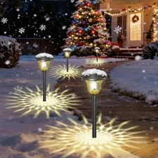 8 Pack Solar Pathway Lights Stainless Steel Outdoor Solar Powered Light Waterpro