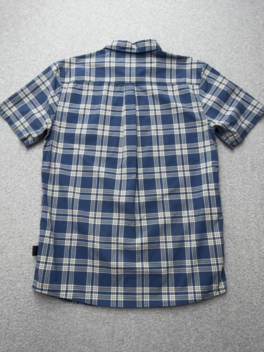 Patagonia Hemd Herren mittelblau kariert Kurzarm Knopfleiste Bio-Baumwolle - Bild 7 von 8