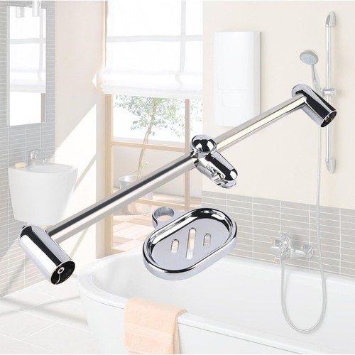 Shower Riser Rail Kit Adjustable Shower Head Holder Bracket Bathroom Shower Rod - Picture 3 of 11