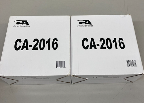 (2) Cyber Acoustics CA-2016 CYBER ACOUSTICS 2.0 SPEAKER SYSTEM BLACK - Picture 1 of 2