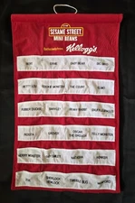 Kellogg's 1999 Sesame Street Mini Beans Red Hanger Display Banner Only