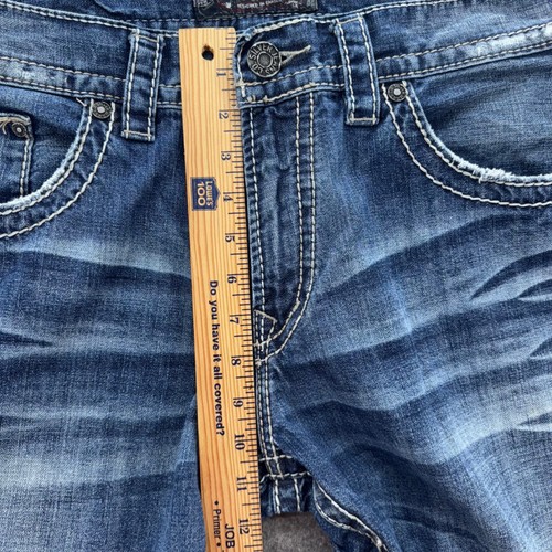 Jeans Silver Jeans Co. Uomo Zac Relaxed Fit Denim Taglia 34x34 Blu Lavaggio Scuro - Foto 12 di 13