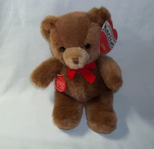 GUND Karitas Tender Teddy Brown Bear with Red Bow - 1983 - New with Tags