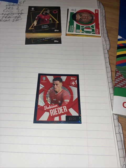 Fabian Rieder Topps Euro 2024 Black Parallel Sticker