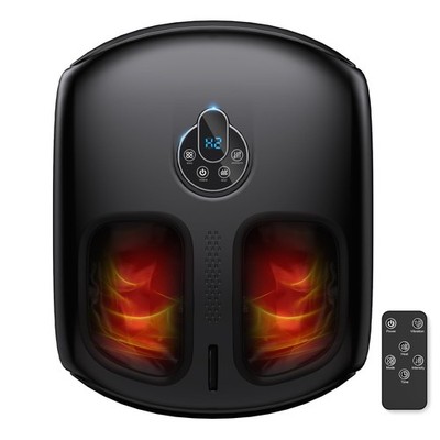 Foot Massager Machine with Heat - Shiatsu, Kneading, Rolling Compression, 4 M...
