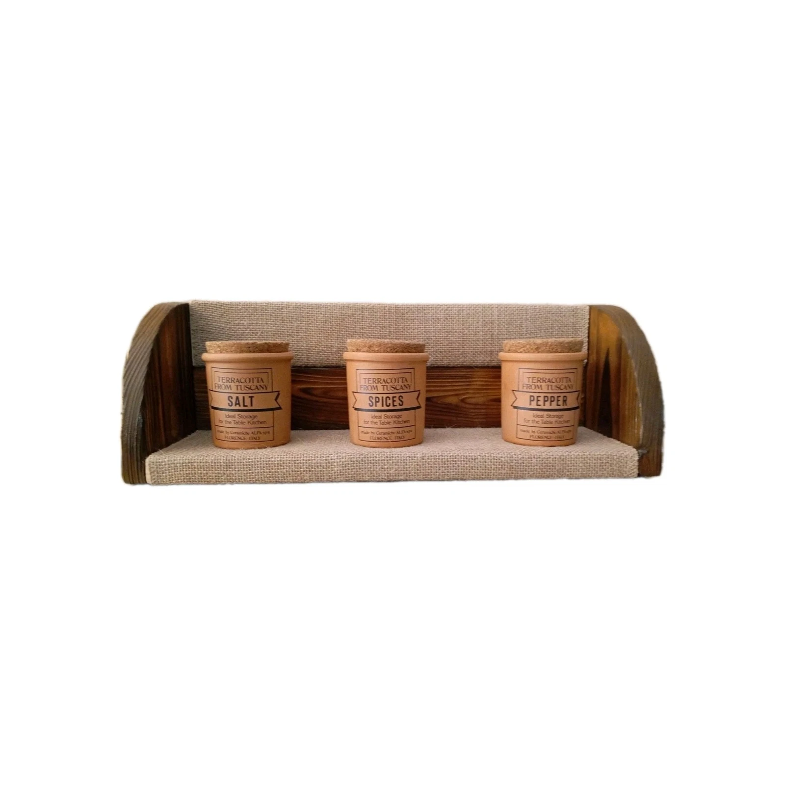 Rustic Wooden Shelf With 100% Natural Jute Free Shipping Worlwide