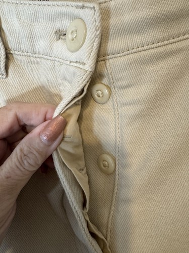 Pantalones Wilfred Free Aritzia Modernos Carga Tiro Alto Algodón Sarga Beige EE. UU. 6 - Imagen 7 de 9