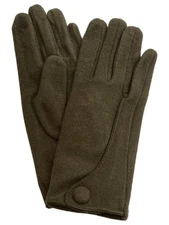 Womens Sleek Greige Green Stretch Fit Texting & Tech Touchscreen Gloves