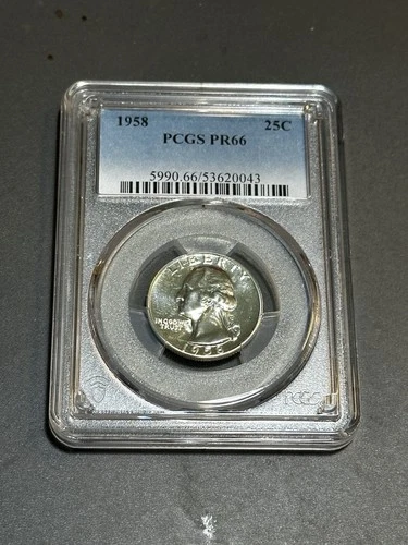 1958 PCGS PR66 Washington Quarter Silver