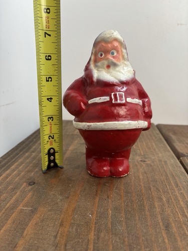 Vintage Christmas Paper Mache Egg-Carton cardboard Painted Santa Claus - Picture 7 of 8